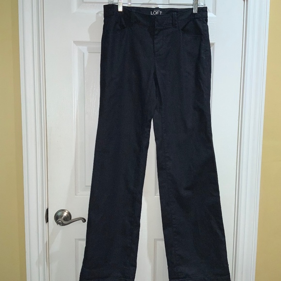LOFT Pants - Ann Taylor Loft Modern Trouser Sz 4 wide leg navy blue
